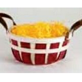 Wicker Gift Baskets 2 w/ Red Trim (10"x4 1/2"x7")